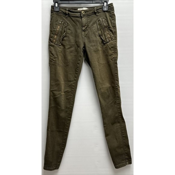 Zara‎ Women's Brown Pants Size 4 Skinny Jeans Zip Pockets - Picture 1 of 5